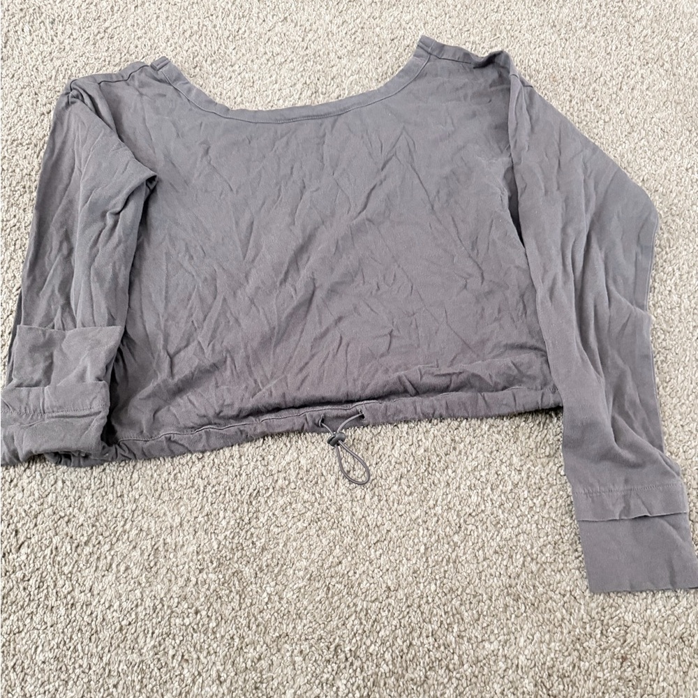 Gray Long Sleeve Women's Top